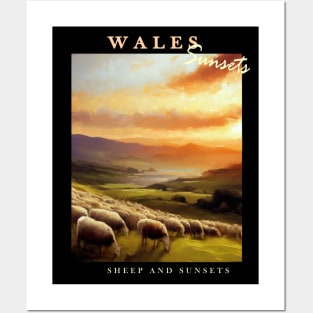 Wales Sunsets Postcard Design Posters and Art